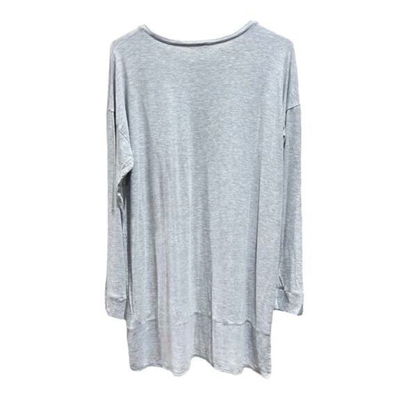 INC Heather Grey Tunic with Peplum Hem Large - Picture 3 of 9